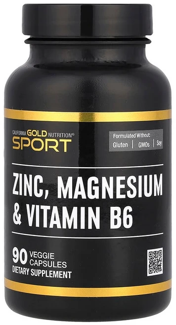 California Gold Nutrition 스포츠 아연 마그네슘 비타민B6 베지 캡슐 90정 CGN-02284, California Gold Nutrition, 스포츠, 1개 - 쿠팡