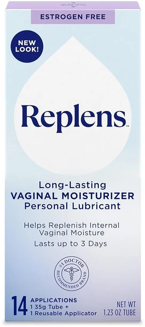 Replens 질 모이스처라이저 오래 지속되는 Replens 모이스처라이저 재사용 가능한 질 어플리케이터 포함 14개입, 14개 재사용 가능 - 쿠팡
