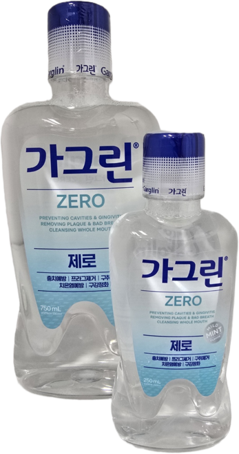 가그린 제로 구강청결제 750ml + 250ml, 3세트