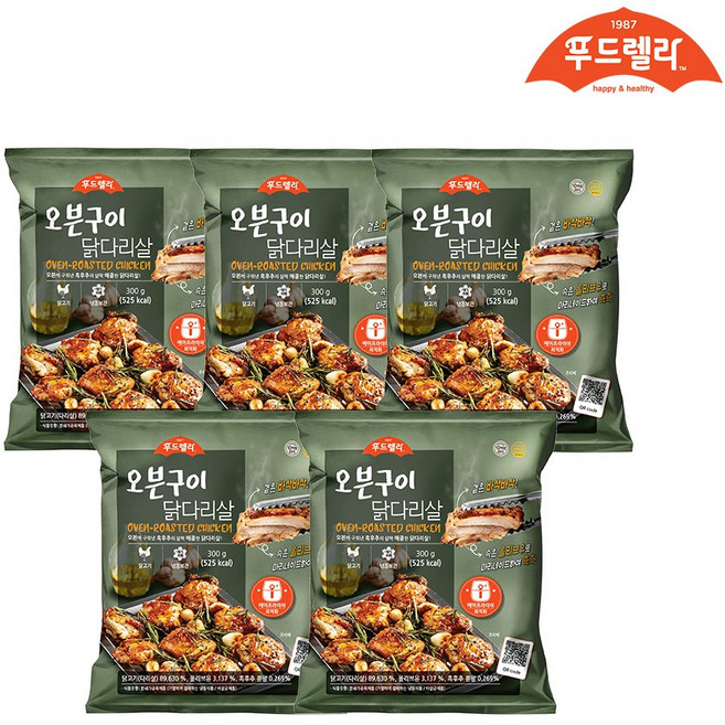 [푸드렐라]오븐구이닭다리살300g, 10개, 300g