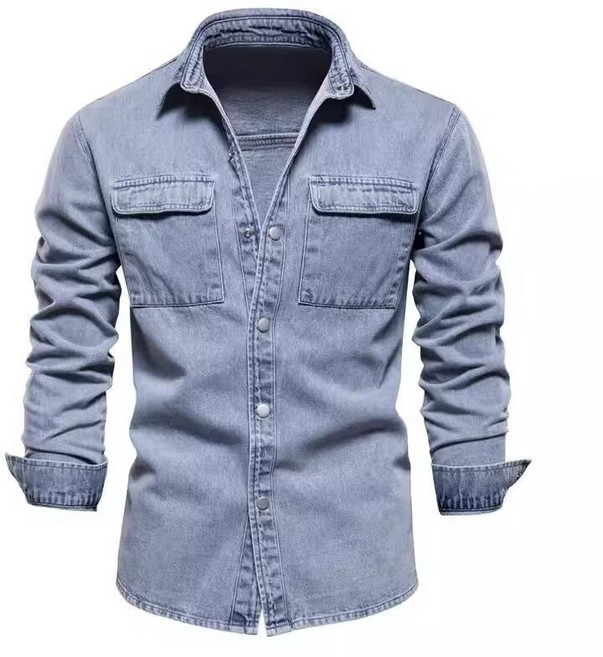 Tagi 남성 워싱 데님 셔츠 청남방 코트 데일리 가디건 오버핏 바람막이 빅사이즈 봄가을 카고 점퍼