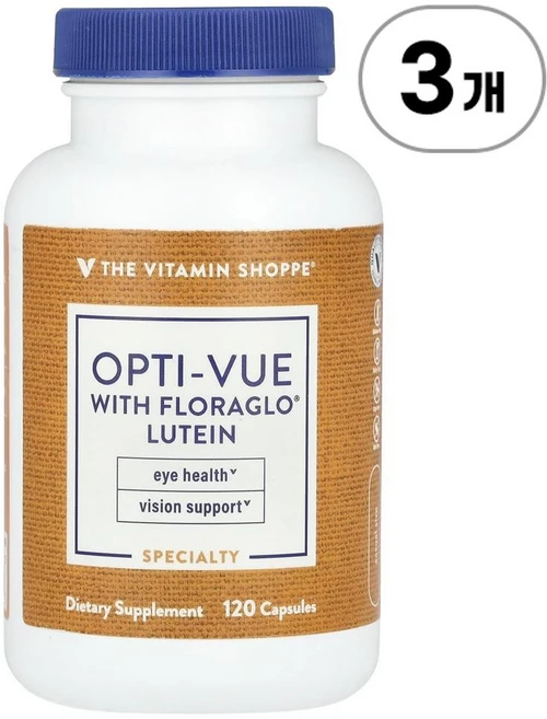 비타민숍 옵티-뷰 위드 플로라글로 루테인 The Vitamin Shoppe Opti-Vue with FloraGLO Lutein 120정, 3개 - 쿠팡