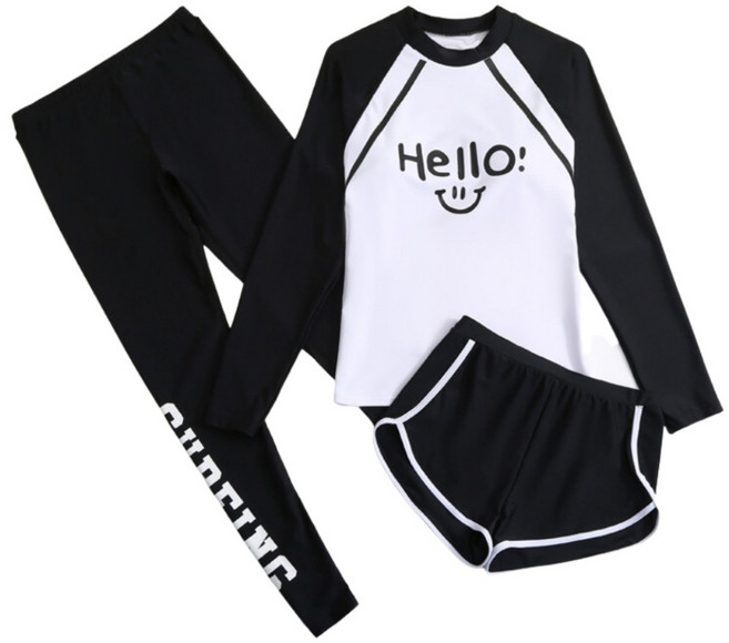 팝키즈 헬로 주니어 래쉬가드 3종세트 수영복