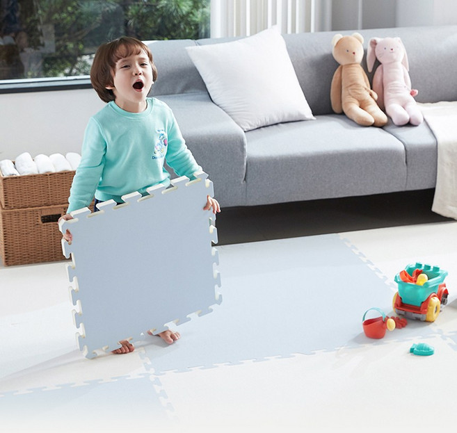 따사룸 유아 아기 층간소음 퍼즐매트 2.5cm 4cm 100*100, 스카이 블루, 1개