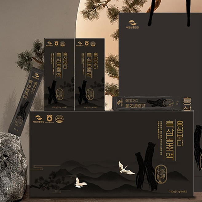 홍삼보다 흑삼농축액 (12gx60포) 흑삼 흑홍삼 진액 선물용 선물세트, 720g, 1개