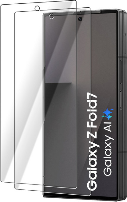 벌크온 갤럭시 Z 폴드7 글래스 핏 강화유리 액정 보호 필름, 2개