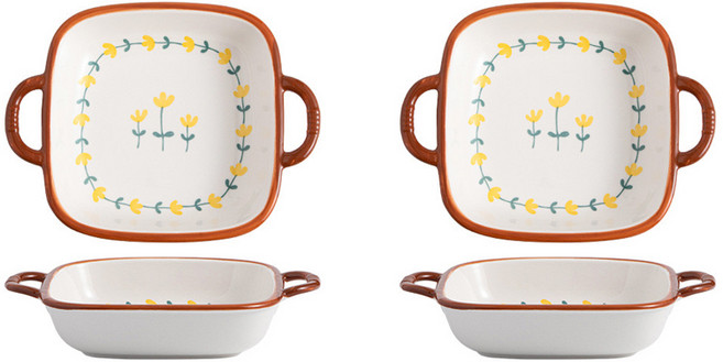 니치유 도자기 선물세트 꽃 접시 그릇 접시 식기 도자기 홈세트, 1개