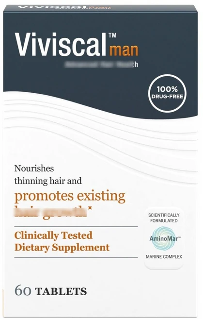 Viviscal 맨즈 헤어그로스 Viviscal Men's Hair Growth Supplements for Thicker Fuller Hair, 1개, 60정 - 쿠팡