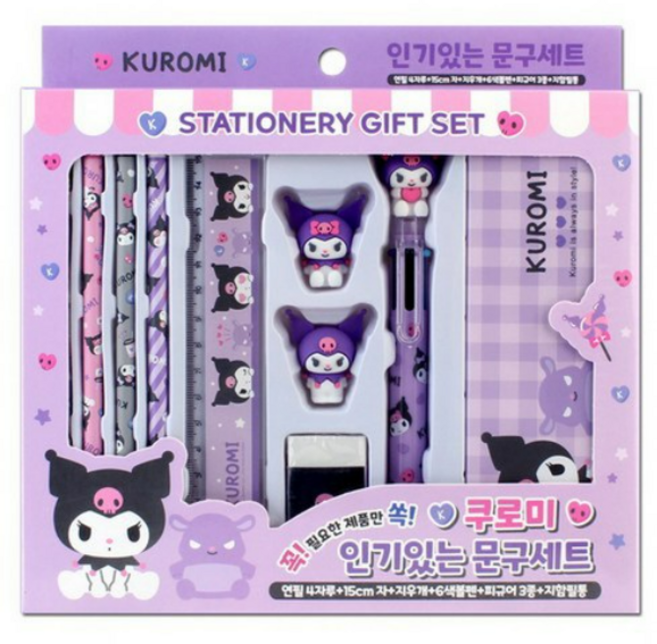 산리오 인기있는 문구 세트 시나모롤, 퍼플, 1세트