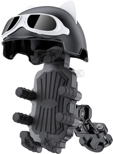 자전거 핸드폰 거치대 오토바이 진동방지 핸드폰 거치대, 블랙, 1개