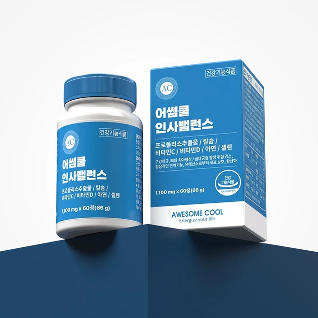 어썸쿨 인사밸런스 60정 2개월분, 1개 - 쿠팡