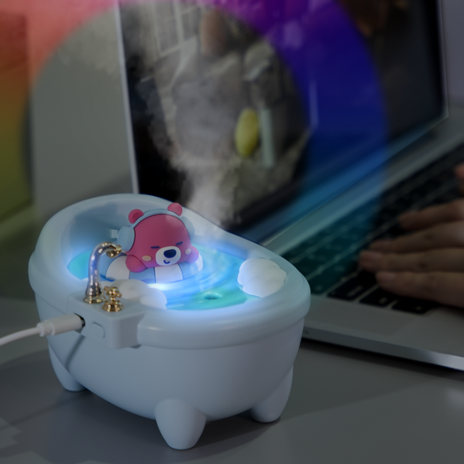 애니버디즈 캐릭터 아이방 미니가습기 어린이 귀여운, 사이언베어, 가습기