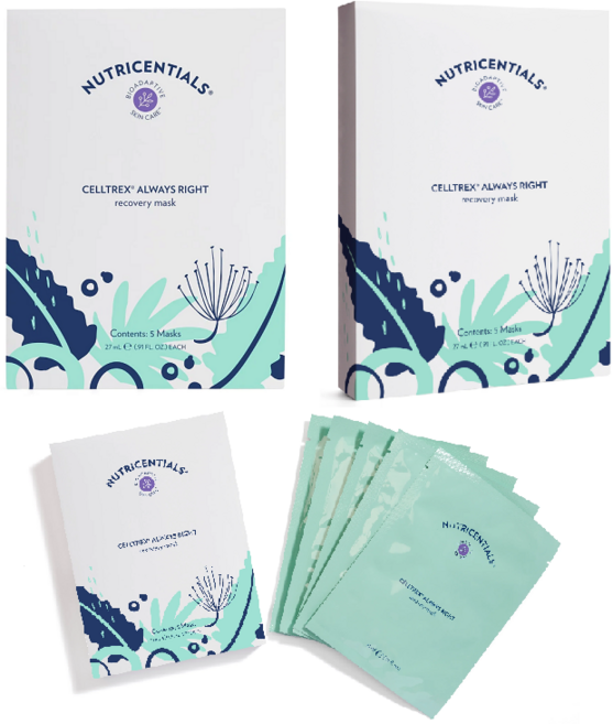 뉴스킨 셀트렉스 리커버리 마스크 5팩 3세트 (15팩) Nutricentials Bioadaptive Celltrex Always Right Recovery Mask, 5개입