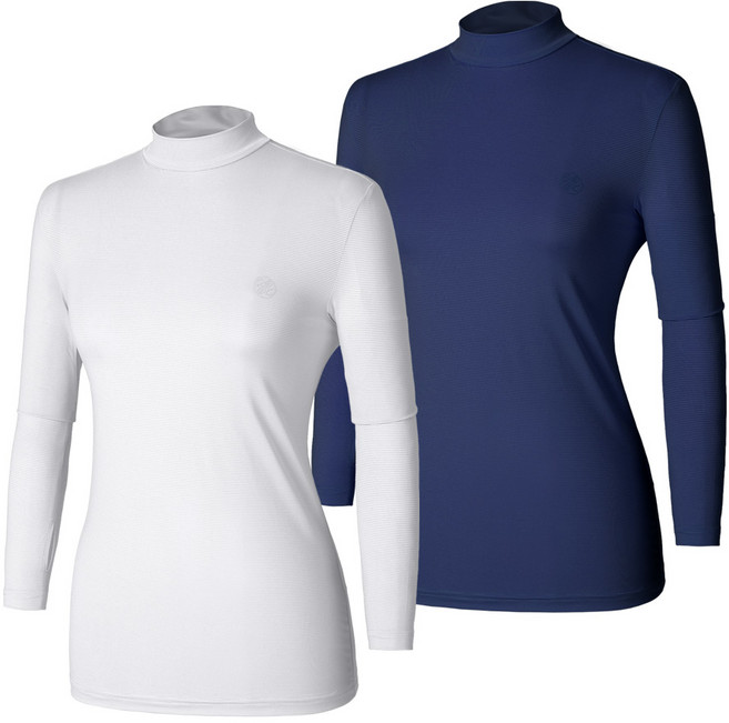 [투엘라] (1+1) 여성 냉감 반폴라 긴팔 티셔츠_핑거홀 에어스노우