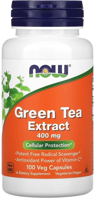 NOW Foods 녹차 추출물 400mg 베지 캡슐 100정, NOWFoods녹차추출물400mg베지캡슐100정, 1개 - 쿠팡