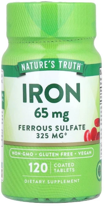 네이처스트루스 철분 철분 Iron 65mg 타블렛 120정, 1개 - 쿠팡