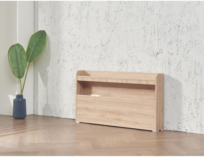 저상형 낮은 선반 LED 조명 헤드보드 LED 조명 국산 수납 SS Q, 오크