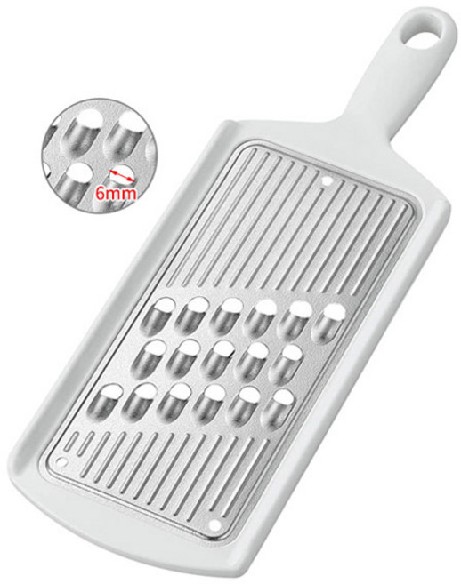 시모무라 티타늄 채칼 (6mm) 무 당근 감자채, 화이트, 1개