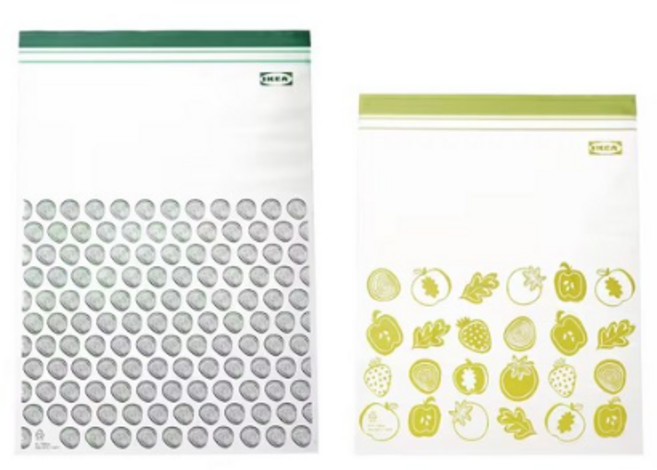 이케아 이스타드 지퍼백 6리터 + 4.5리터 특대형 총 30개, 1개