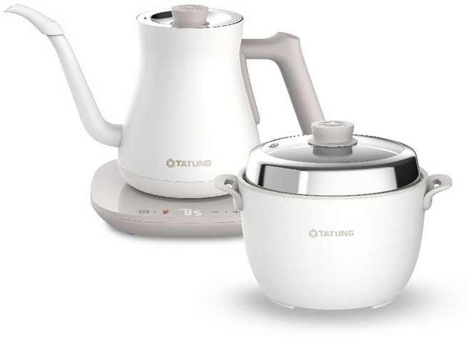 TATUNG 大同 3人份電鍋 0.9L快煮壺 1 1輕享料理組 TAC-0309EA-W
