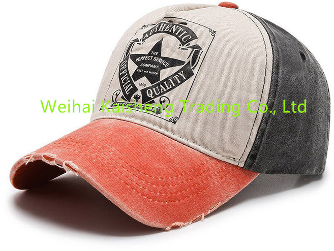 Kisen 골프 모자 남여공용 아웃도어 스냅백 캐주얼 빈티지 선캡, 1개, 주황색