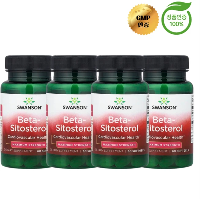 2+2 스완슨 베타시토스테롤 맥시멈 강도 소프트젤 60정, 4개 - 쿠팡