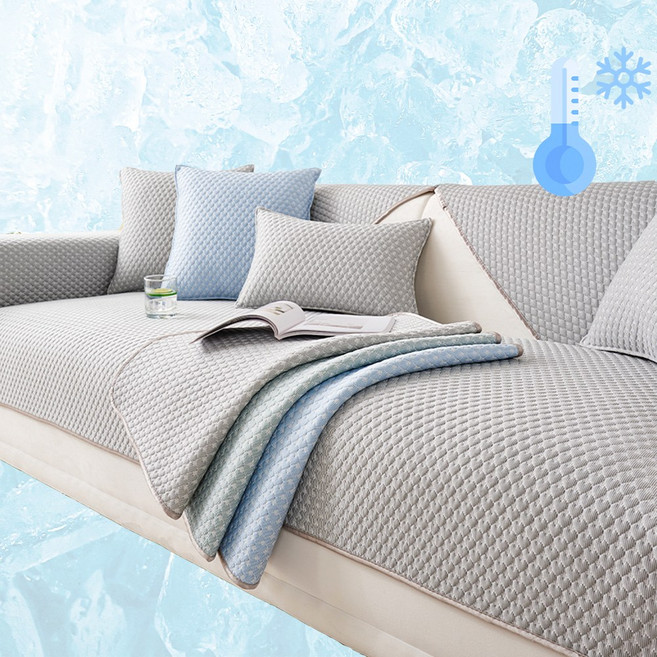 코팅블루 차가운 쿨 냉감 냉장 논슬립 쇼파 패드 2-4인용