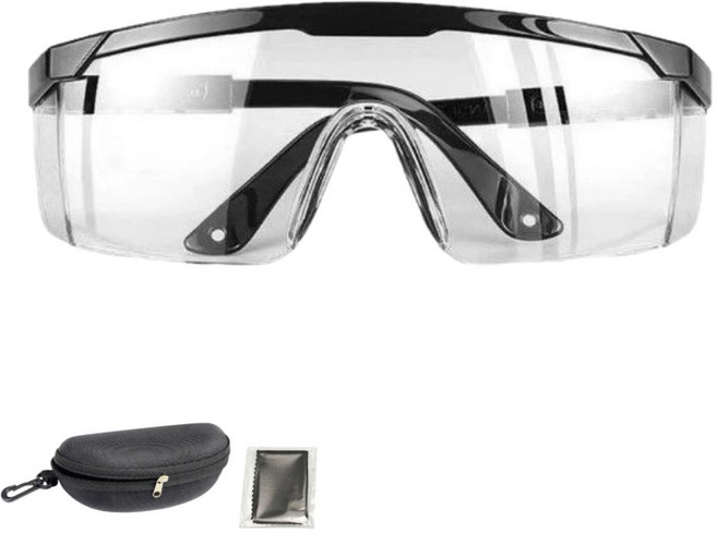 뮤루 작업용 보호안경 고글 보안경 세트, 1세트, 블랙