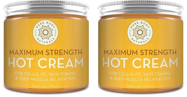 Pure Body Naturals 핫크림 마사지 크림 250g 2팩 - 쿠팡