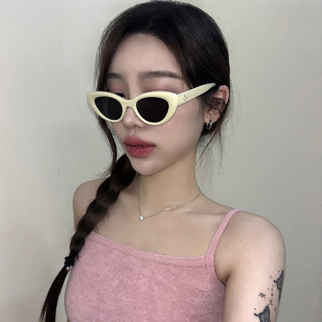 하리몽드 남녀공용 Y2K 유니크 트렌디 캣츠아이 선글라스