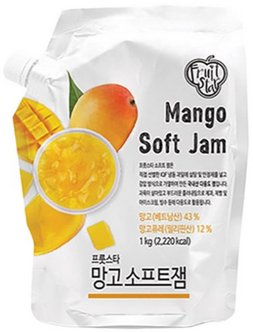 딜라잇가든 망고 소프트 잼, 1kg, 3개
