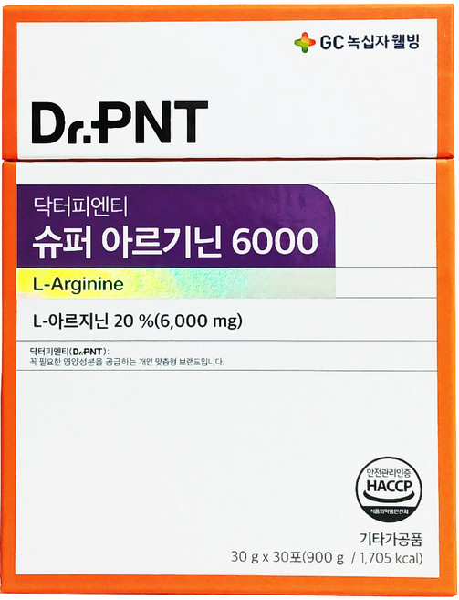 닥터피엔티 슈퍼아르기닌 6000 젤리스틱 엘아르기닌 고함량 녹십자아르기닌, 900g, 1개
