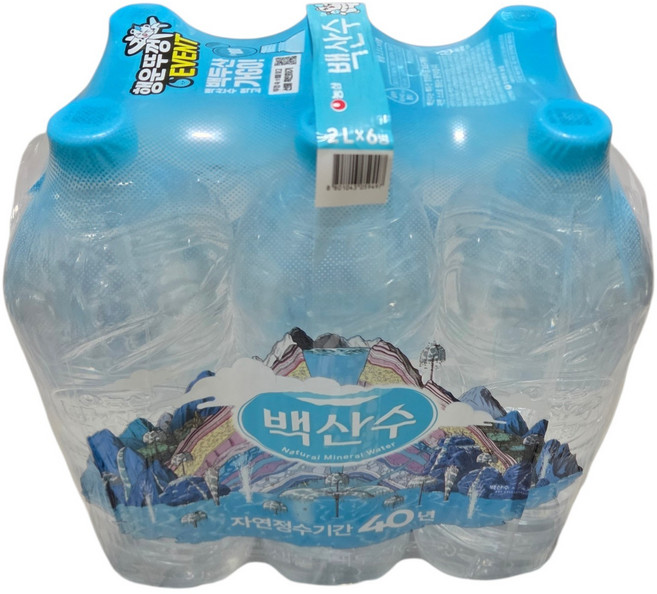 백산수 무라벨, 2L, 36개