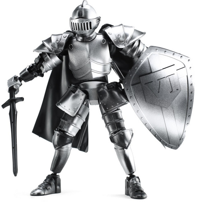 라푸유 중세기사 제왕 액션피겨 구체관절 피규어 자유롭게 움직이는 캐릭터 구체관절인형 액션피규어 중세기제왕시리즈, 1개, 실버, 150mm