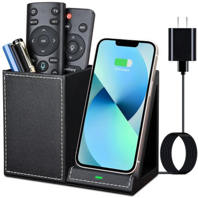 사무실펜정리함 책상수납 볼펜꽂이 다기능 10 고속 무선 충전기 스마트폰 가제트 충전 도킹 스테이션, LS106B