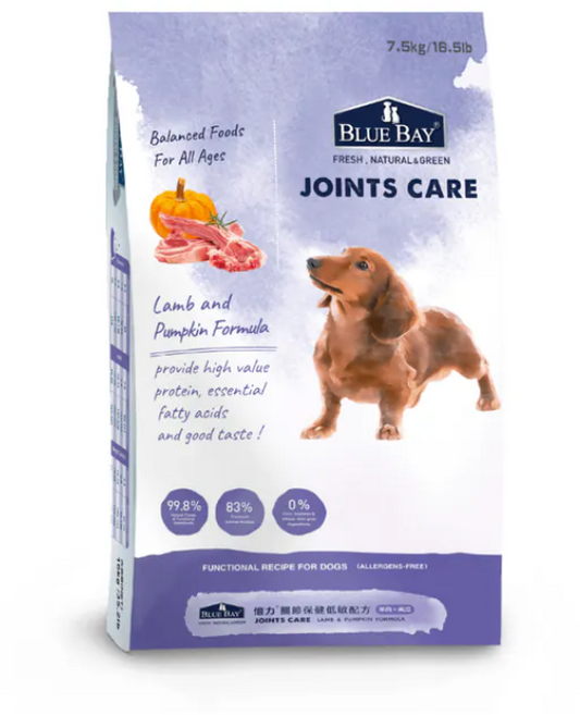 BLUE BAY 倍力 犬用 羊肉 + 南瓜 低敏乾糧, 7.5kg, 1袋
