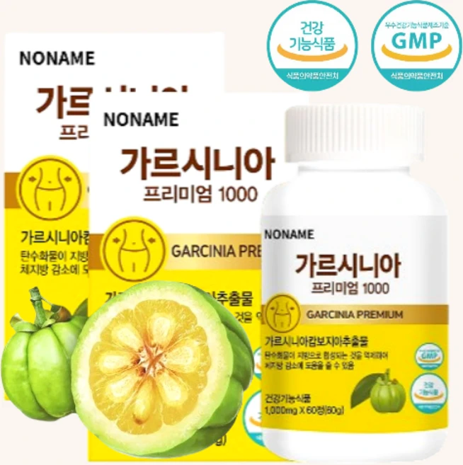 NONAME 가르시니아 프리미엄 1000 60g, 2개, 60정 - 쿠팡