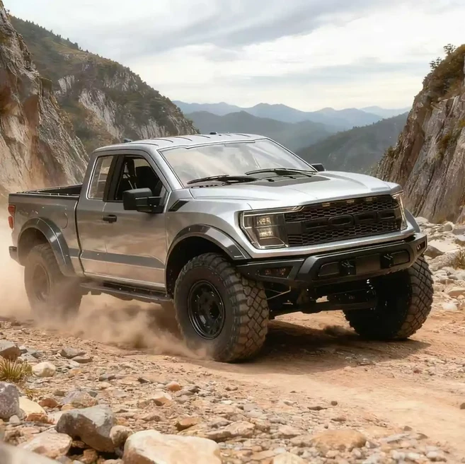 HONGXING F150 1/12 RC카 랩터 크롤러 트럭 풀 스케일 4WD 오프로드 클라이밍 픽업 모델 메탈 샤프트 기어, 01 Gray