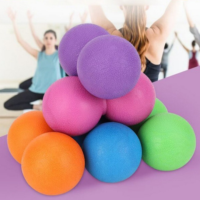 땅콩 모양 마사지 볼 근막 이완 스트레칭 도구 목 어깨 등 허리 종아리 발바닥, 1개, 땅콩볼1P_오렌지