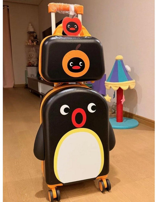 핑구 여행용 하드 캐리어 귀여운 펭귄 24인치