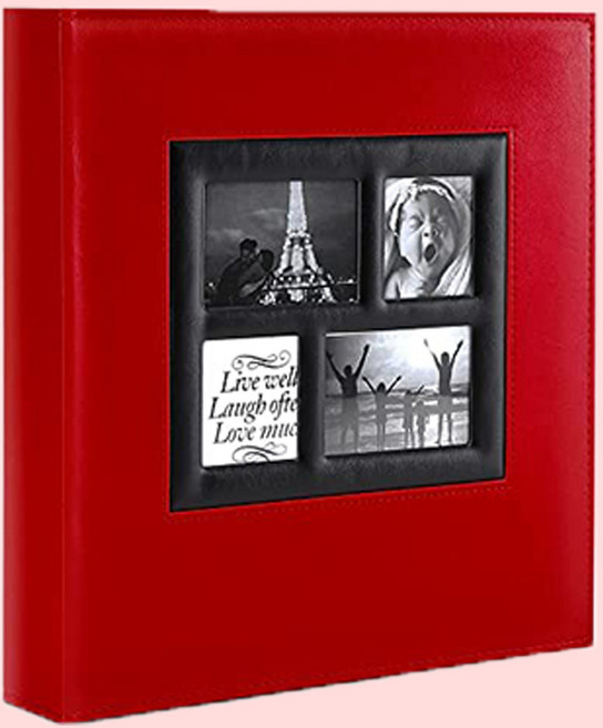 오드상회 사진앨범 앨범 인생네컷앨범포토북 접착식앨범 포토앨범 사진첩 사진앨범4x6 사진앨범포켓식 스크랩북, 1000장, 레드