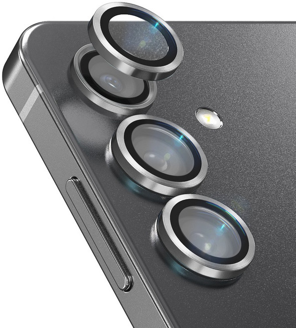 고부기 고부기 휴대폰 카메라 메탈링 렌즈 강화유리 보호필름 실버, 1개