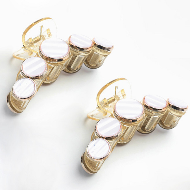 미스21 미키츠 자개 집게핀 머리핀 헤어핀 2개 세트 (hp1746)