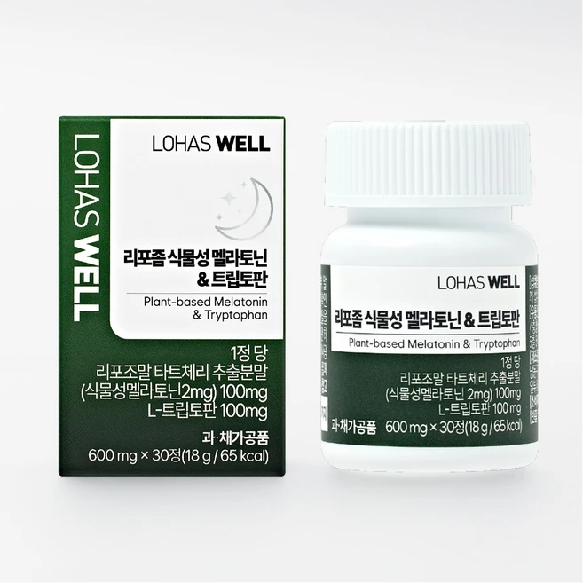 리포좀 식물성 미국산 멜라토닌&트립토판 HACCP인증, 1개, 30정 - 쿠팡