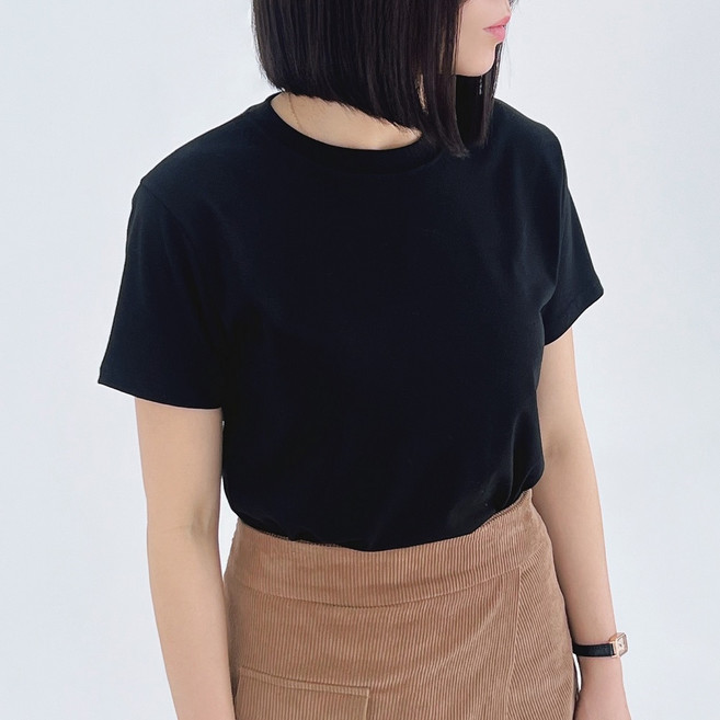 국산 여성 반팔티 이너 티셔츠 모달 여성 반팔 티셔츠 여자 반팔티