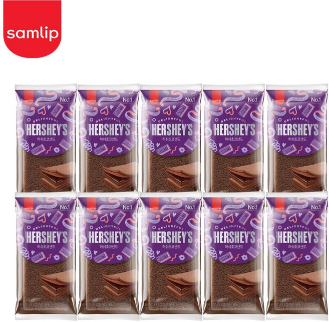 삼립 허쉬 초코샌드 95g x 10봉, 10개