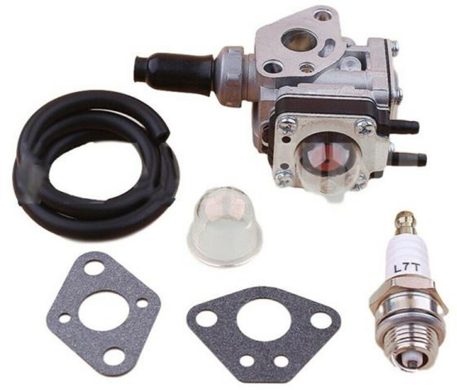 가와사키 TH43 트리머 Brushcutter 기화기 점화 플러그 프라이머 전구 탄수화물 가스켓 용 키트 New, 1개