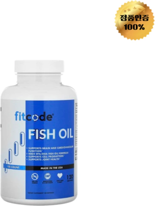 핏코드 피쉬 오일 1000mg 소프트젤 120정, 1개, 120회분 - 쿠팡