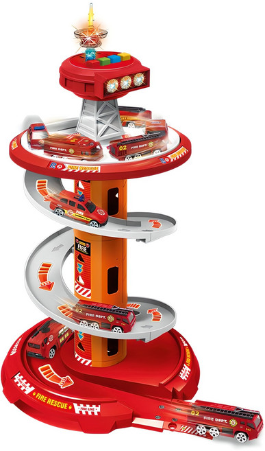 투칸 타워 미니카 작동완구 세트, 소방서, 1개