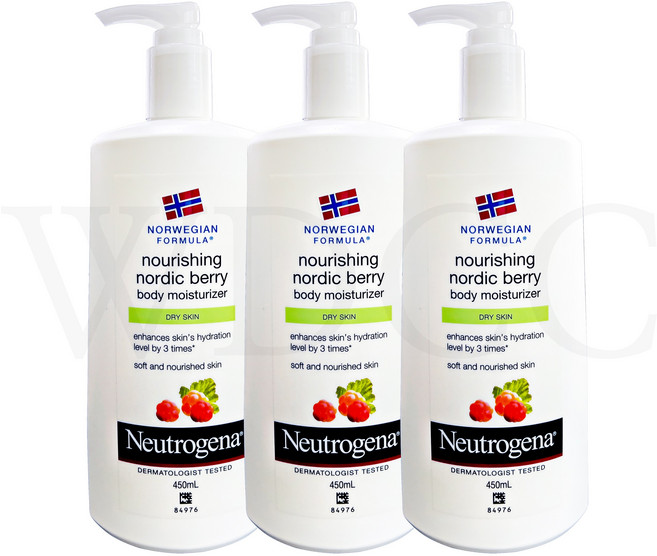 뉴트로지나 노르딕베리 모이스춰라이저 바디로션, 450ml, 3개